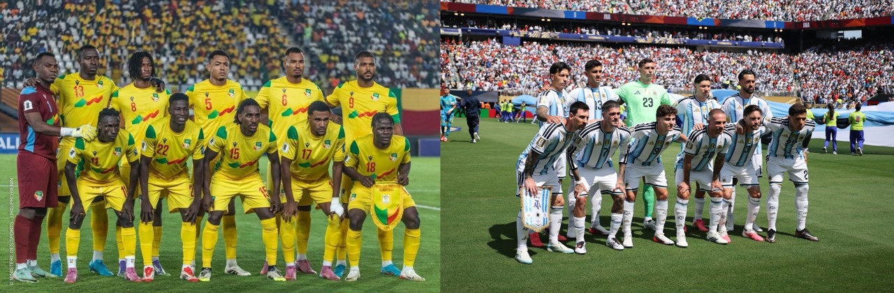 Les équipes du Bénin et de l'Argentine