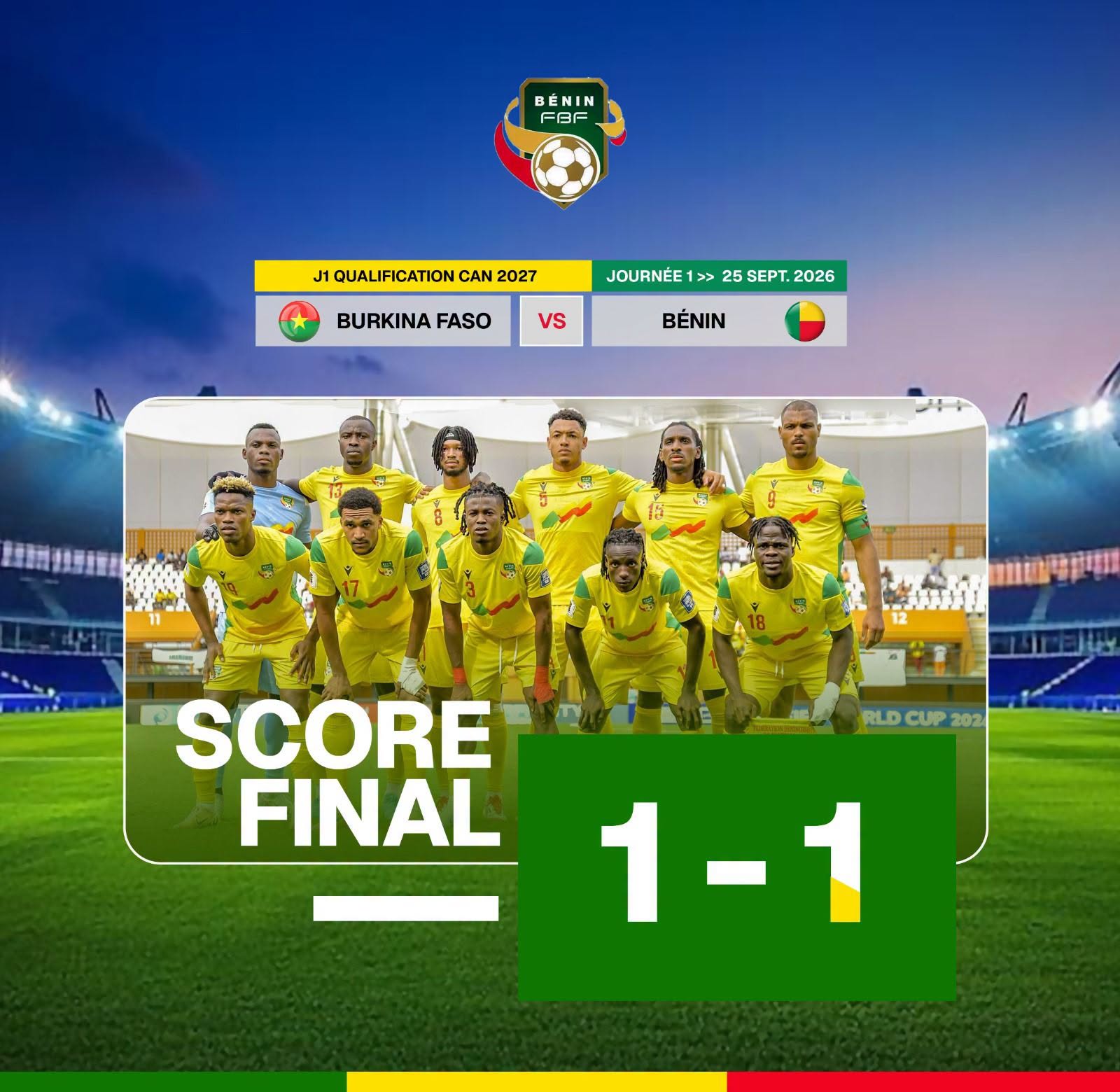 Score final du match